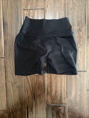 Women's Black High-Waist Bike Shorts